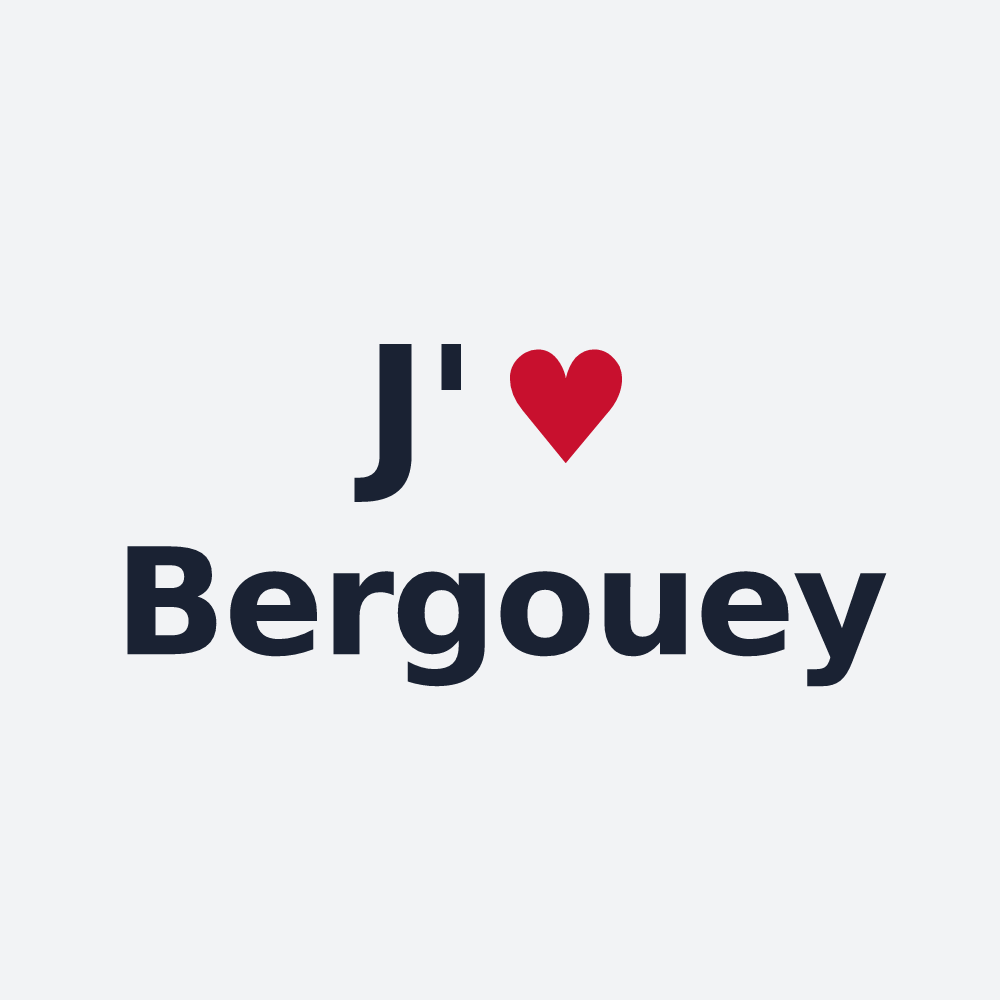 Poster personnalisé Bergouey — design J'aime Bergouey