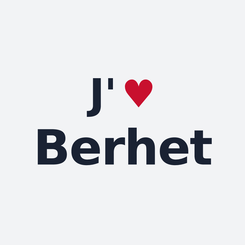 Poster personnalisé Berhet — design J'aime Berhet