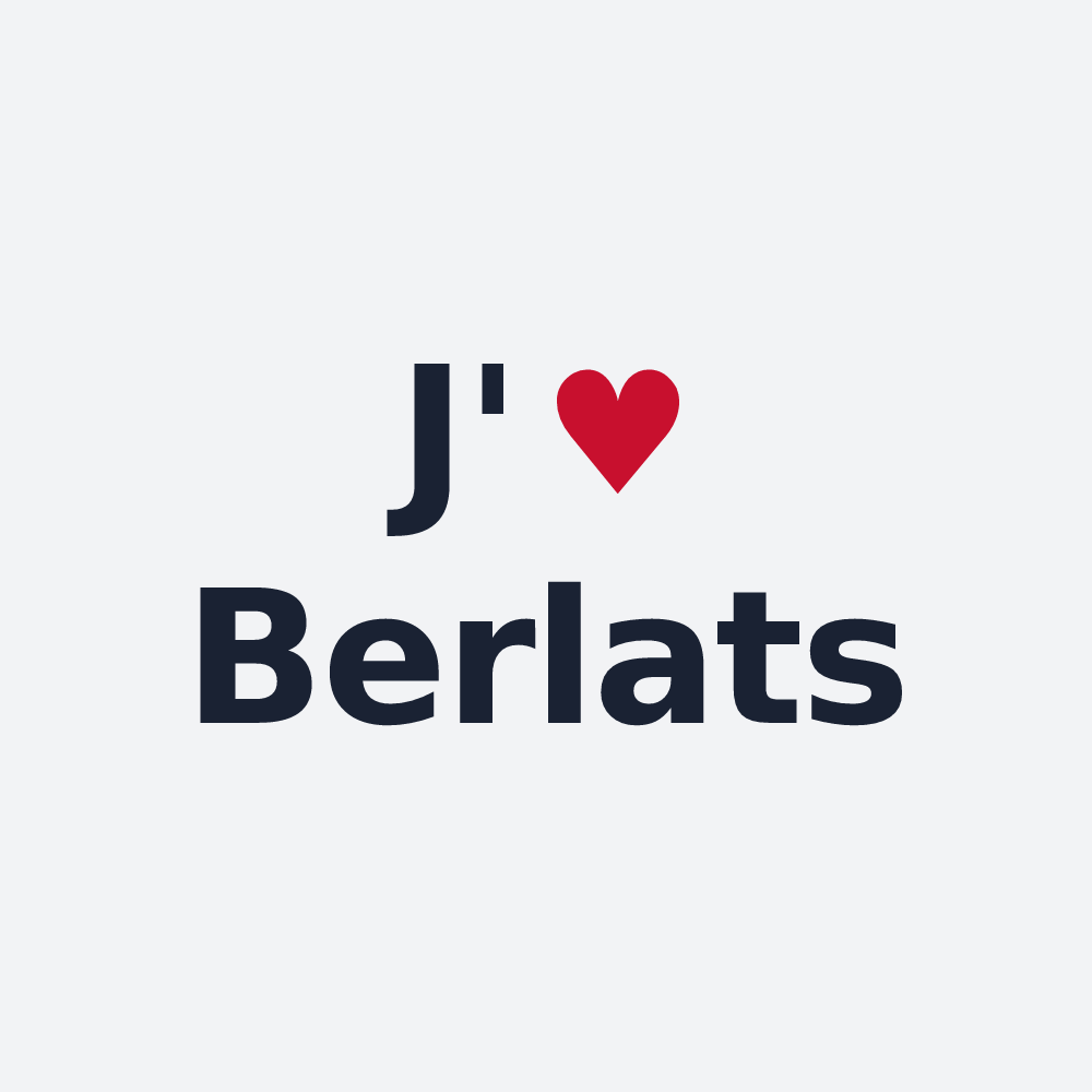 Poster personnalisé Berlats — design J'aime Berlats