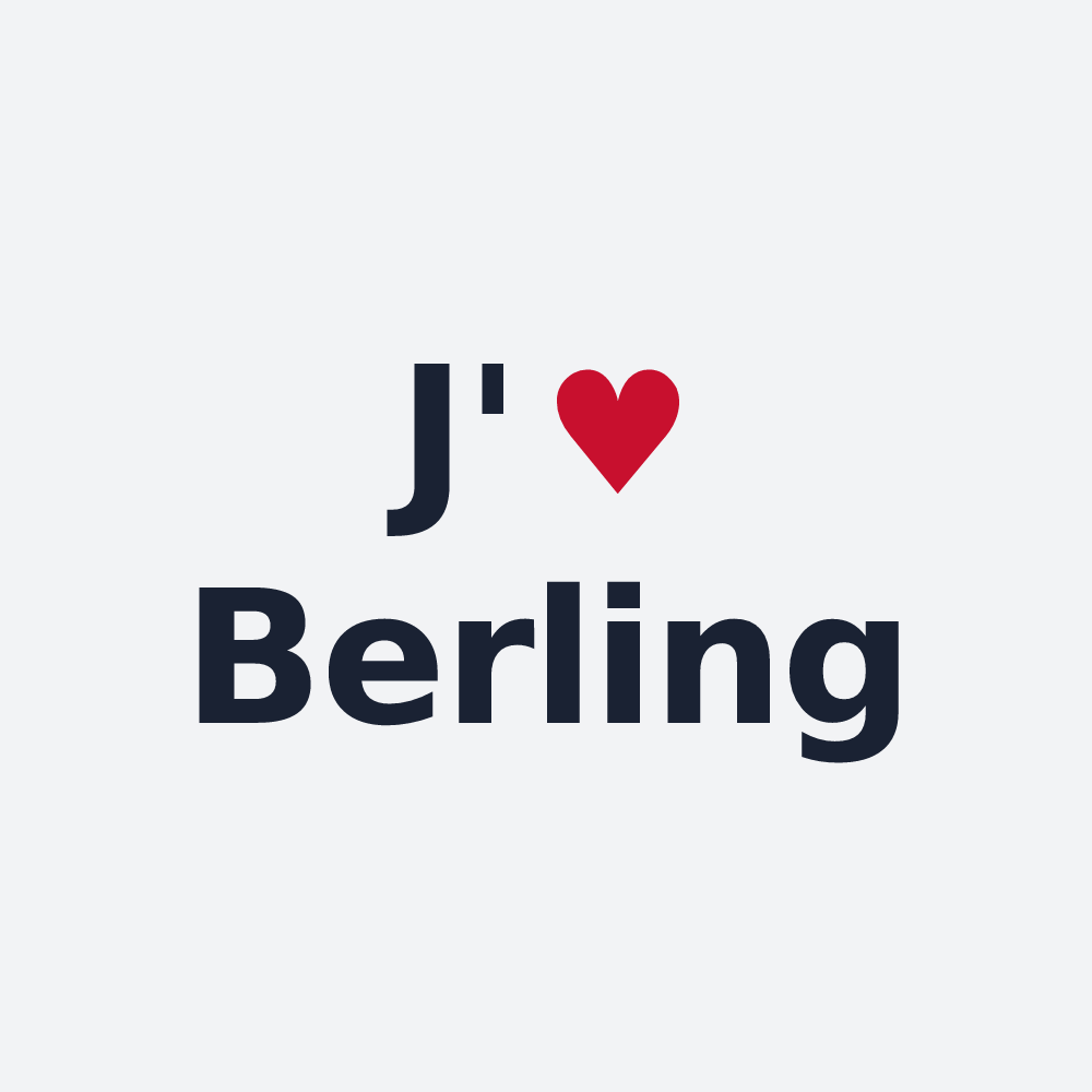 Poster personnalisé Berling — design J'aime Berling