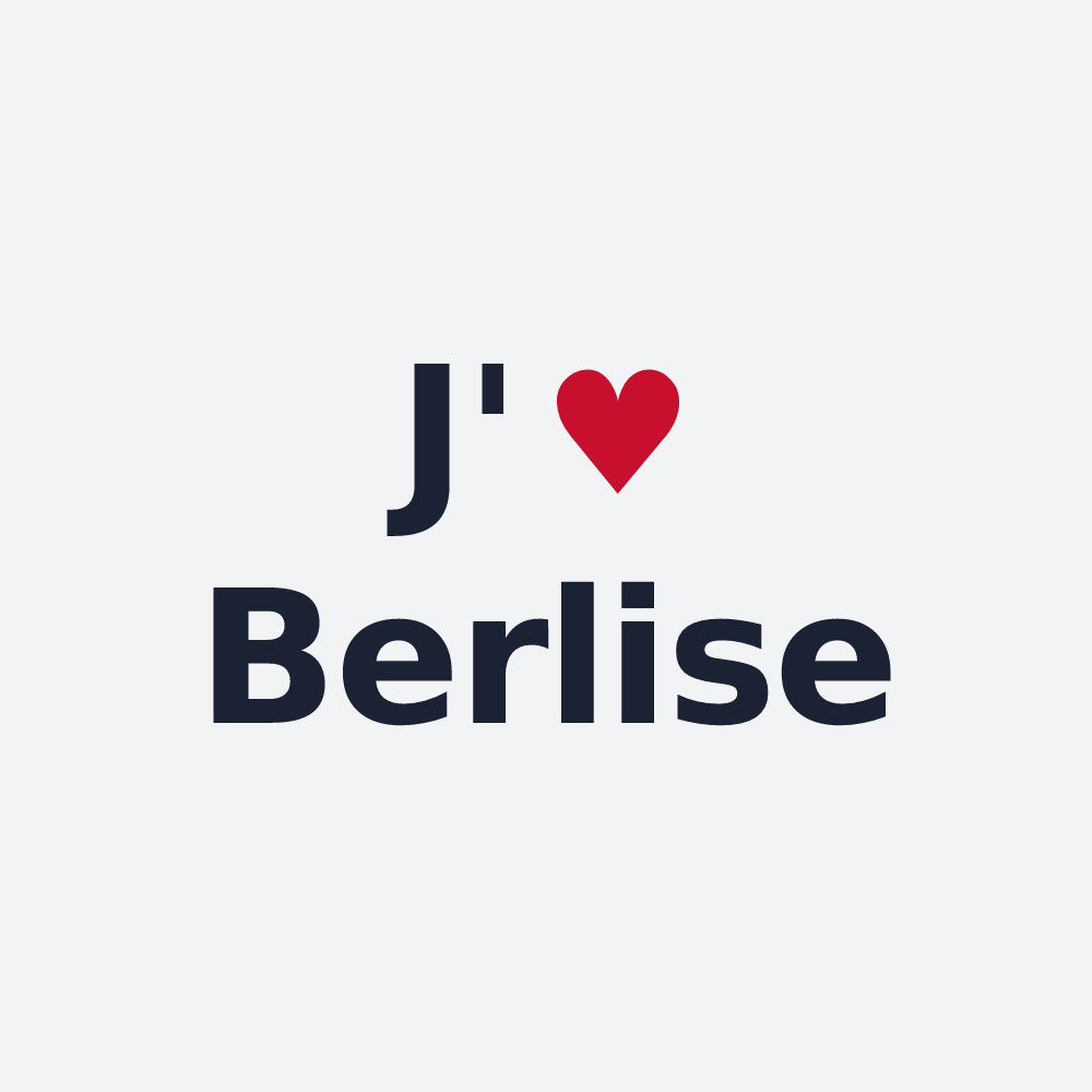 Poster personnalisé Berlise — design J'aime Berlise