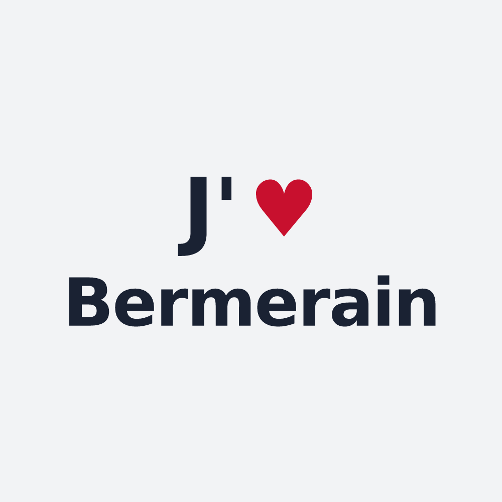 Poster personnalisé Bermerain — design « J'aime Bermerain » imprimé sur le poster