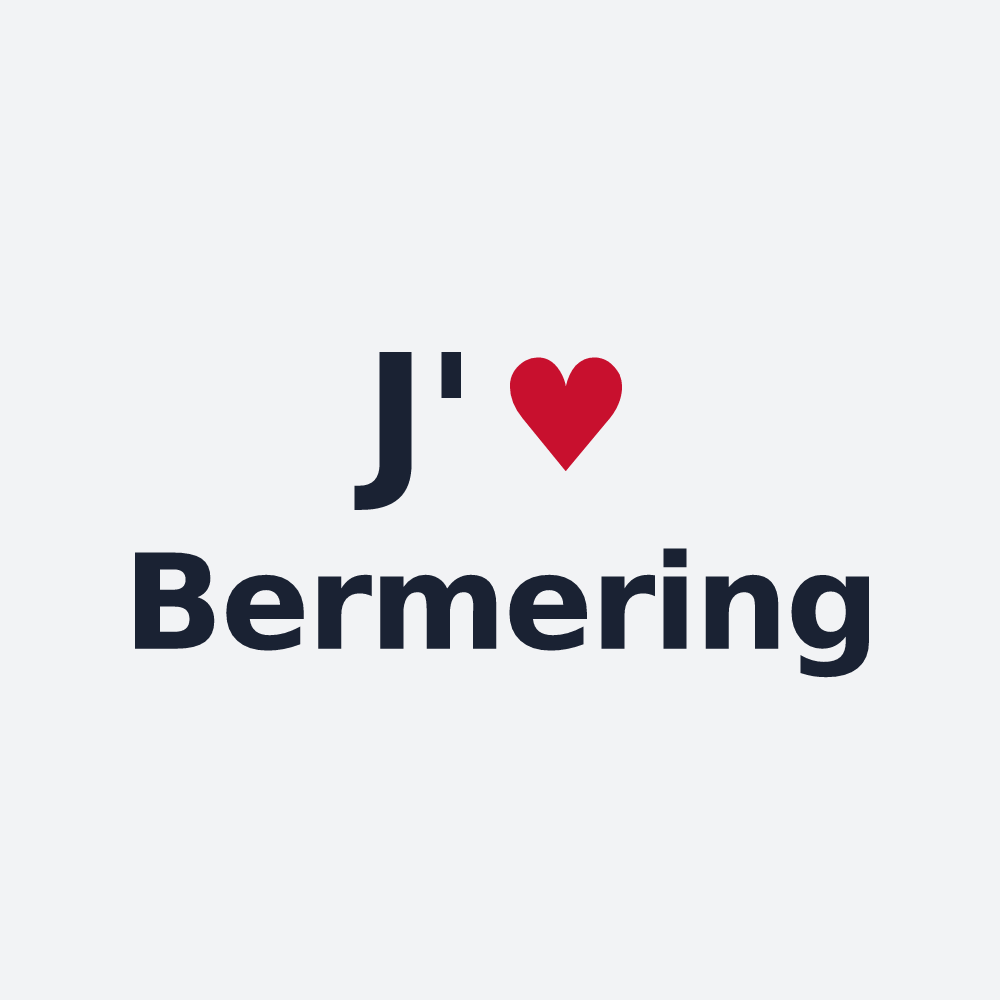 Poster personnalisé Bermering — design J'aime Bermering