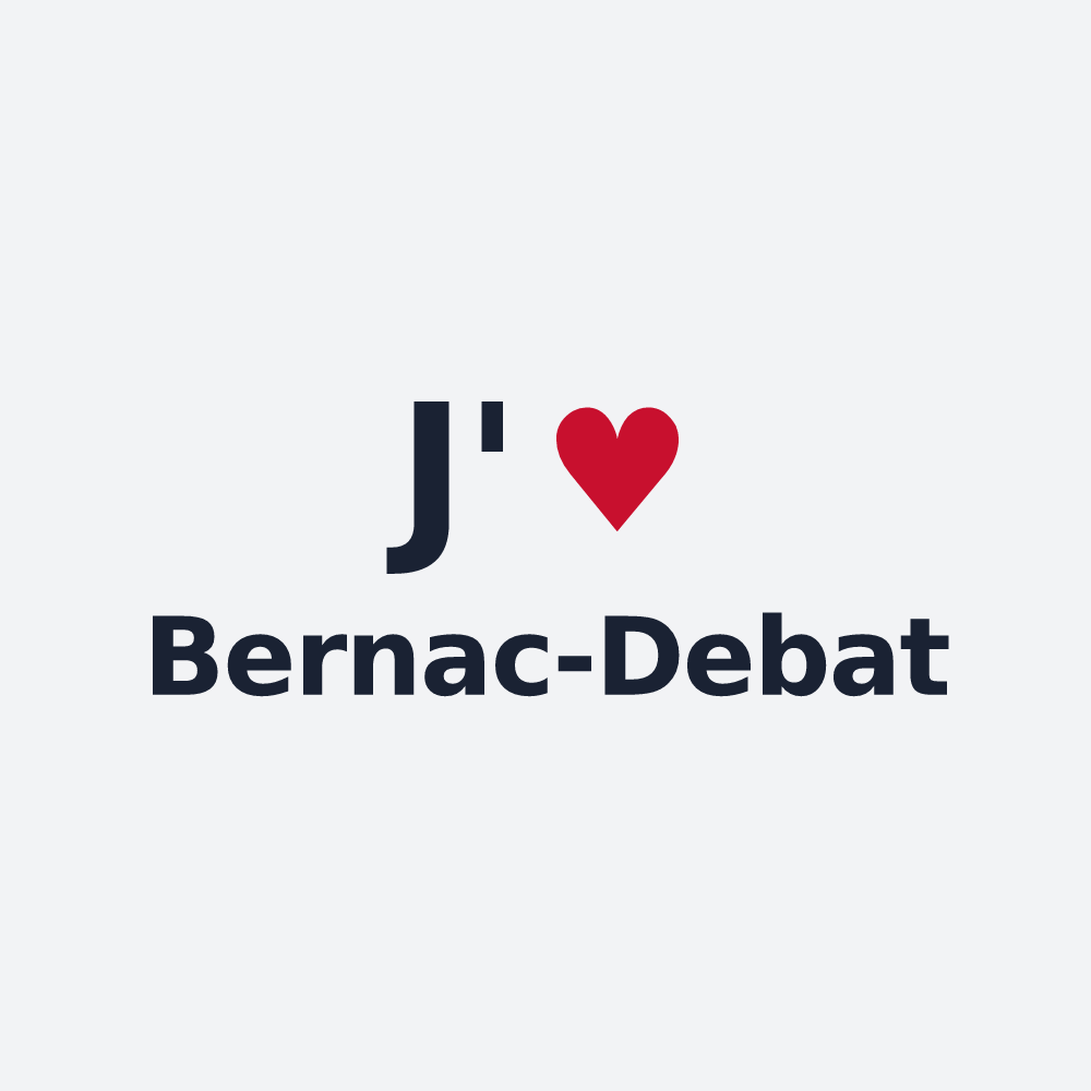 Poster personnalisé Bernac-Debat — design J'aime Bernac-Debat