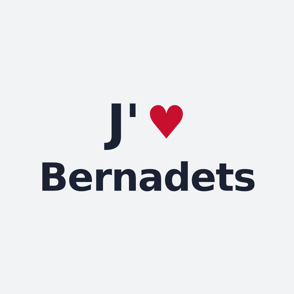 Poster personnalisé Bernadets — design J'aime Bernadets