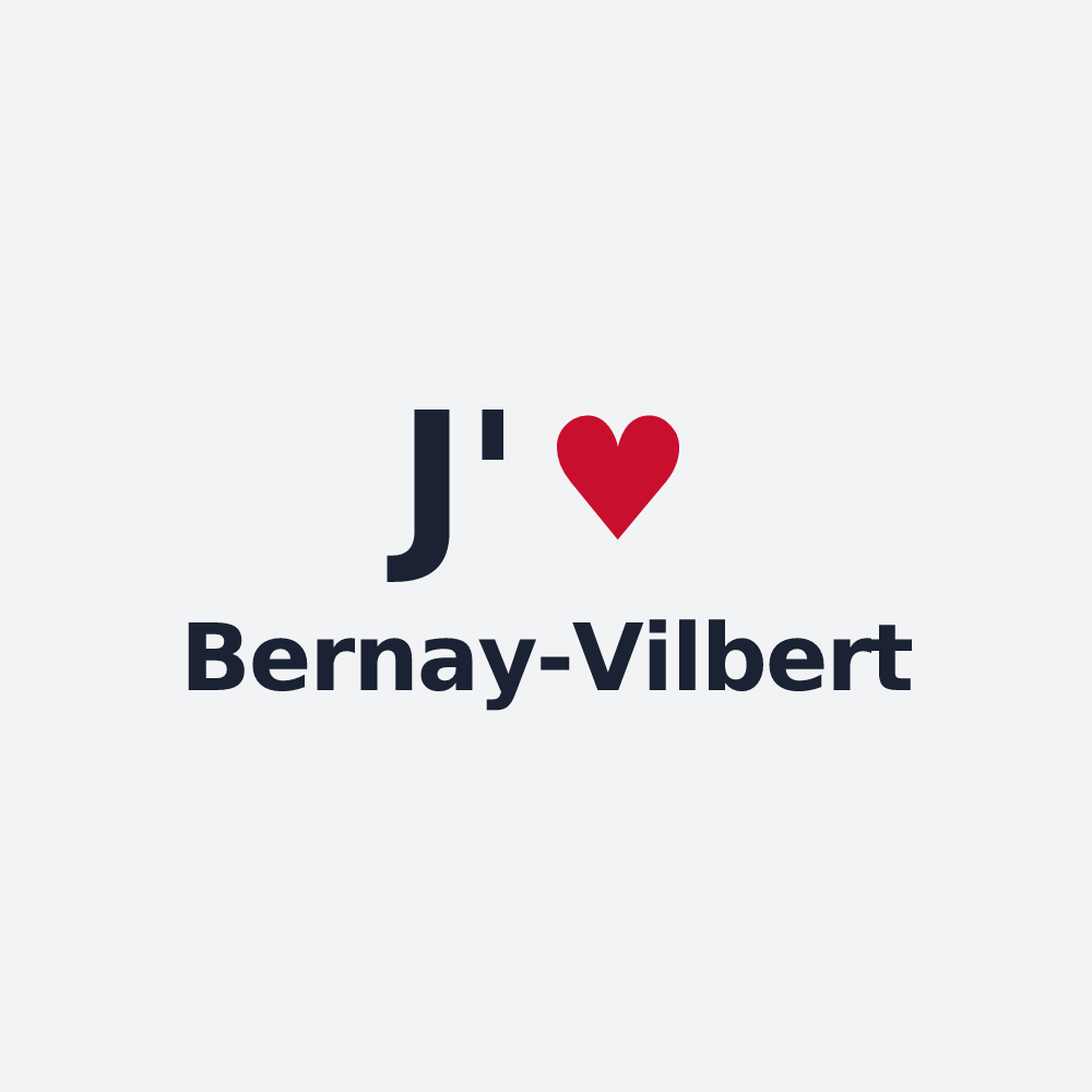 Poster personnalisé Bernay-Vilbert — design J'aime Bernay-Vilbert