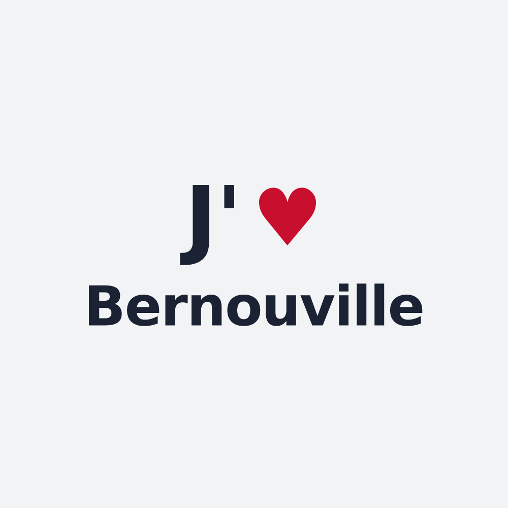 Poster personnalisé Bernouville — design J'aime Bernouville