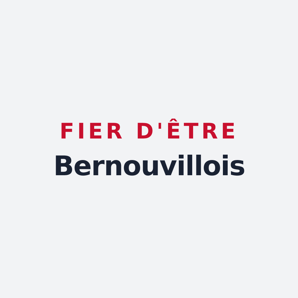 Poster « Fier d'être Bernouvillois » — design pour Bernouville