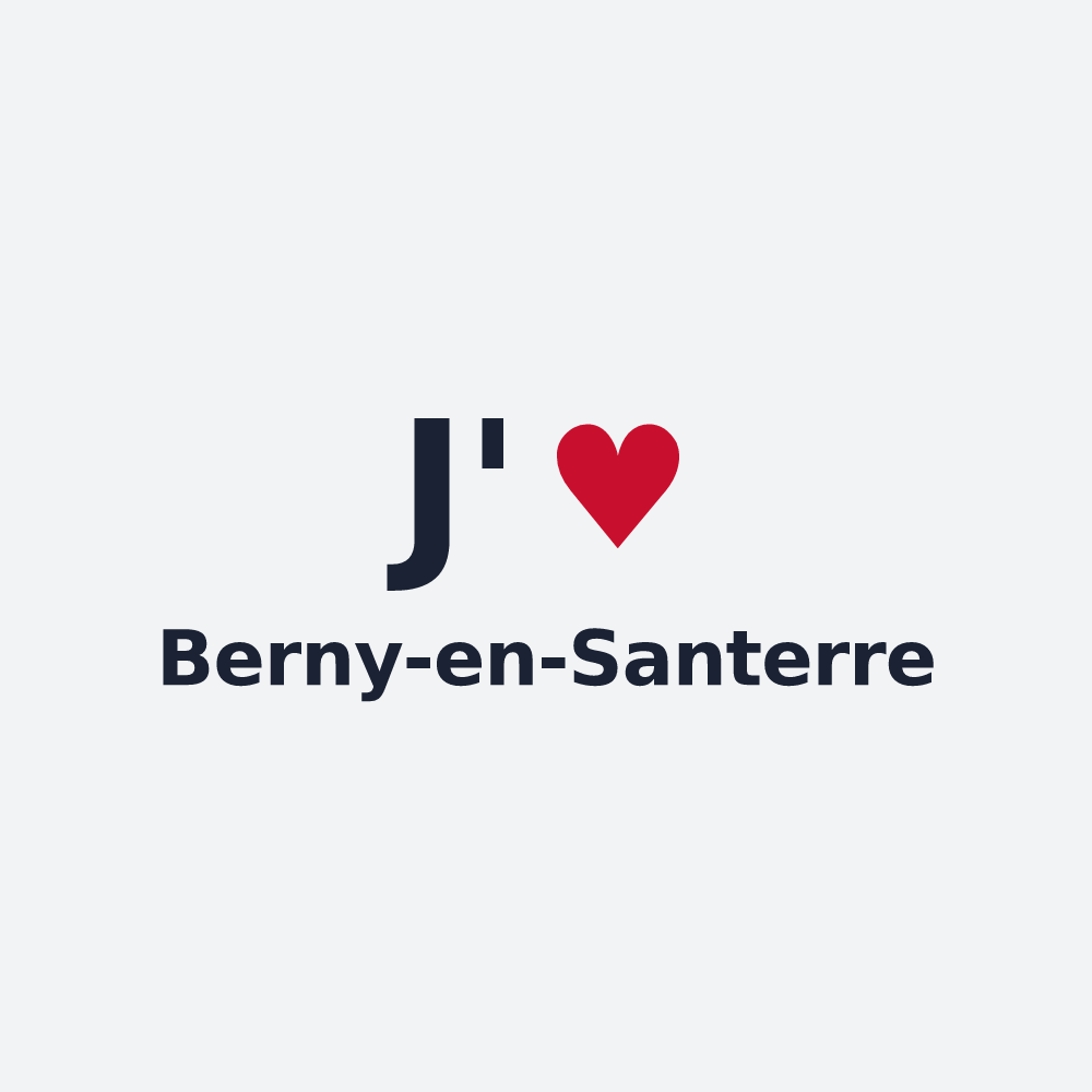 Poster personnalisé Berny-en-Santerre — design J'aime Berny-en-Santerre