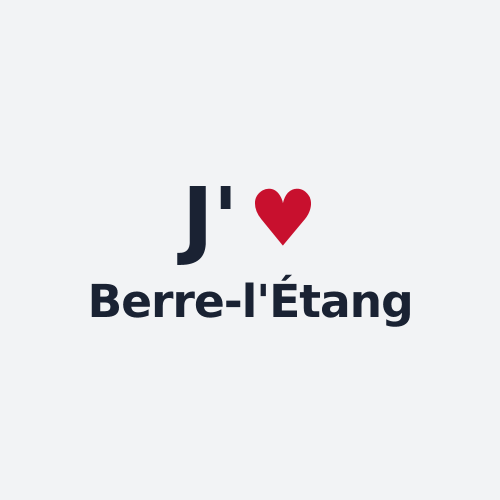 Poster personnalisé Berre-l'Étang — design « J'aime Berre-l'Étang » imprimé sur le poster