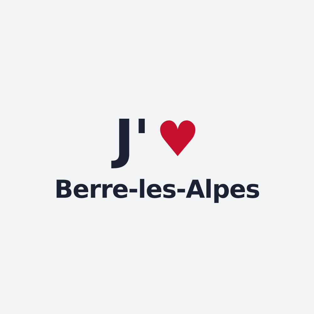 Poster personnalisé Berre-les-Alpes — design J'aime Berre-les-Alpes