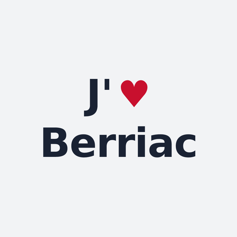 Poster personnalisé Berriac — design J'aime Berriac