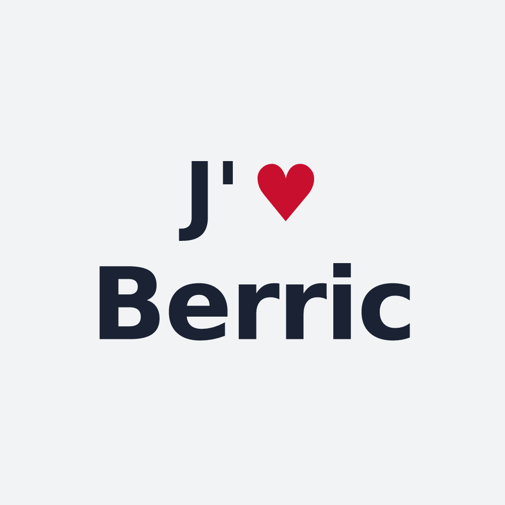 Poster personnalisé Berric — design J'aime Berric