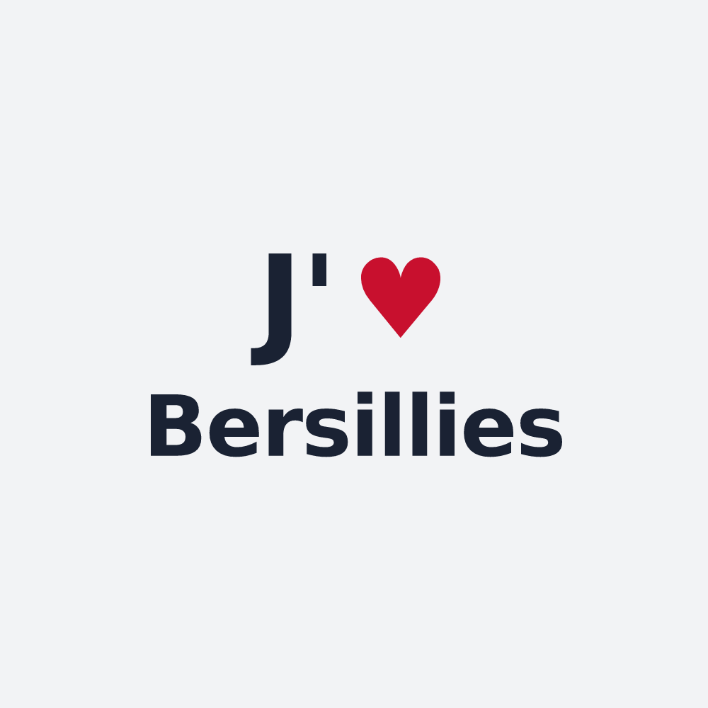 Poster personnalisé Bersillies — design « J'aime Bersillies » imprimé sur le poster