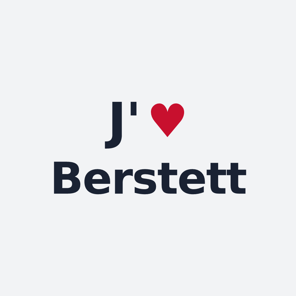 Poster personnalisé Berstett — design J'aime Berstett
