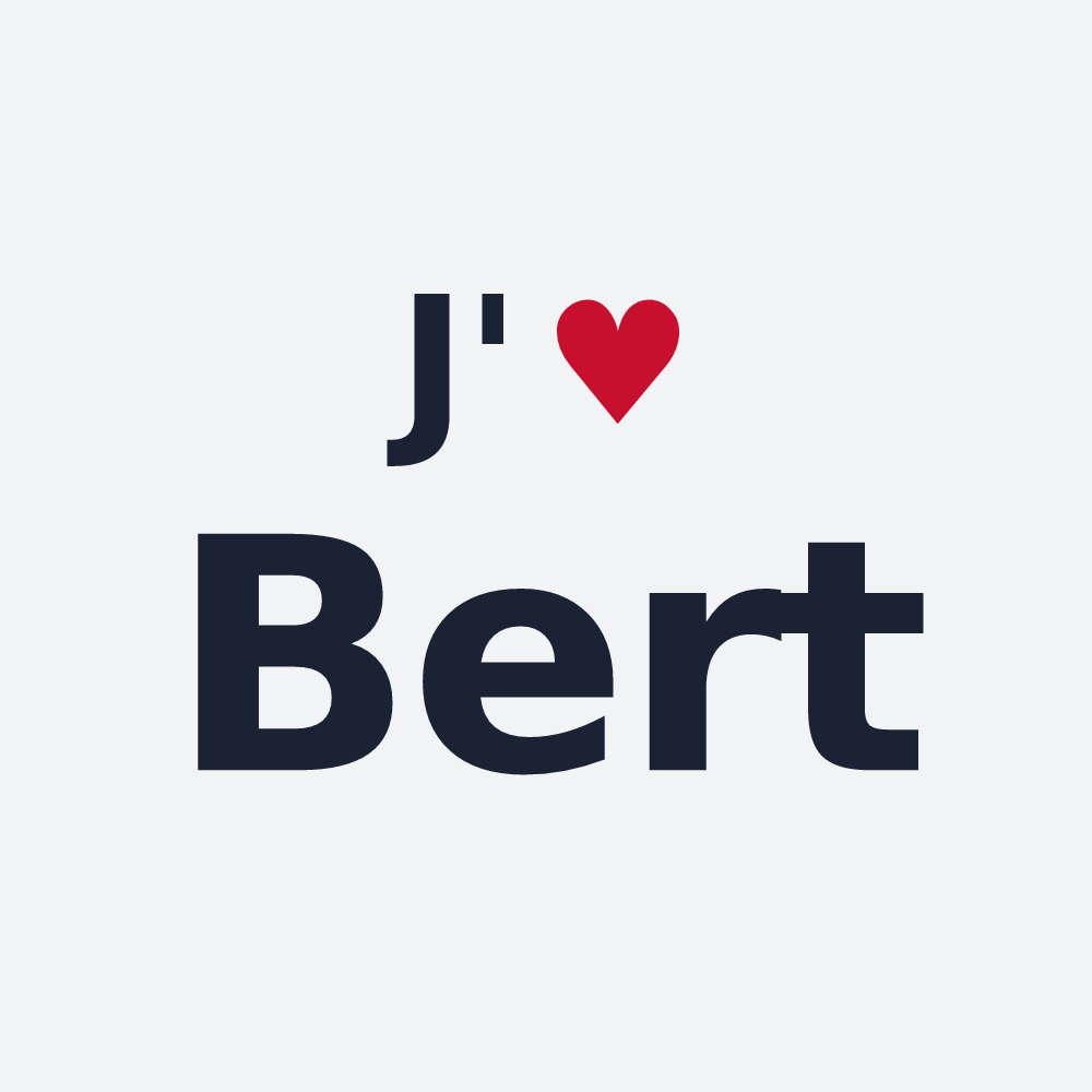Poster personnalisé Bert — design J'aime Bert
