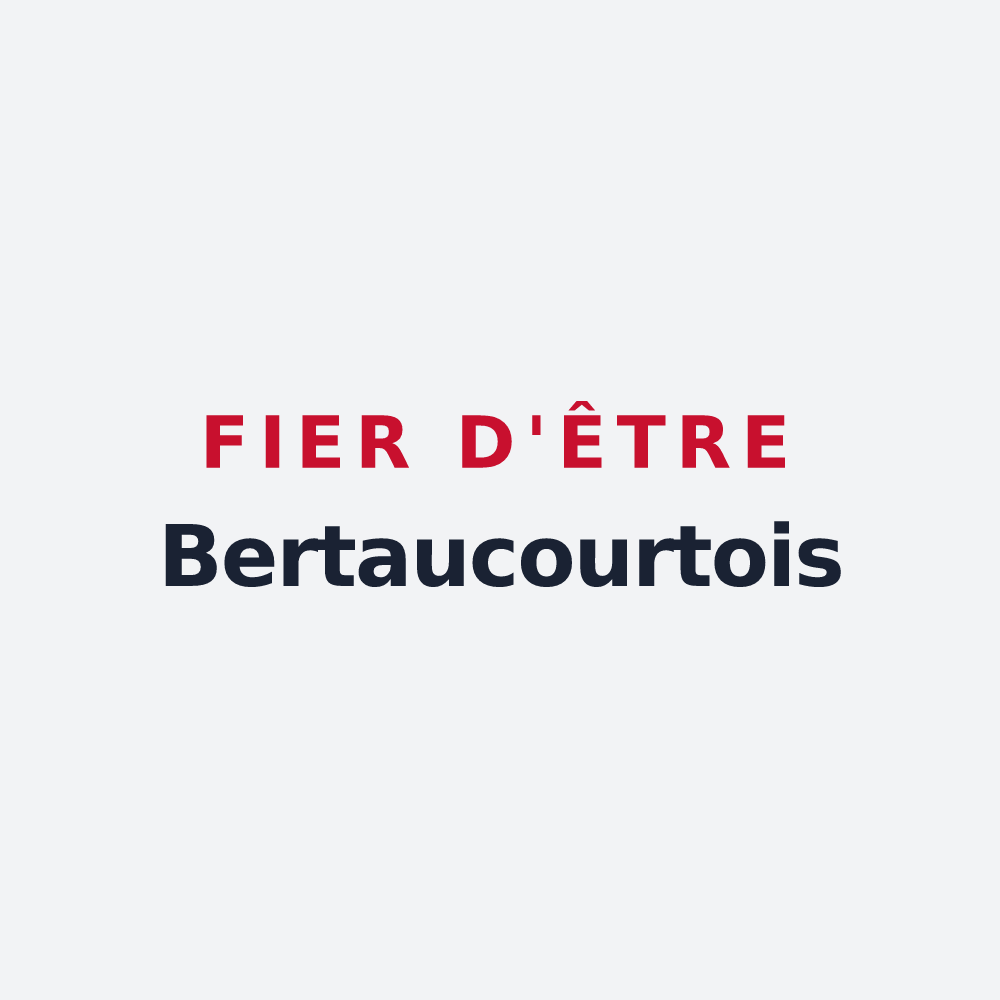 Poster « Fier d'être Bertaucourtois » — design pour Bertaucourt-Epourdon