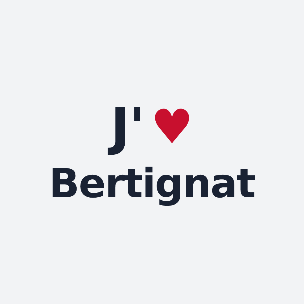 Poster personnalisé Bertignat — design J'aime Bertignat