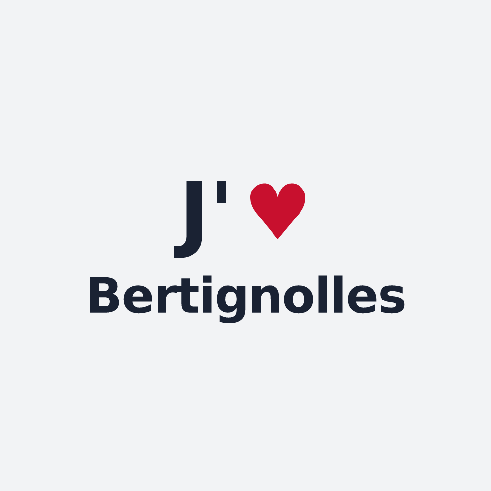 Poster personnalisé Bertignolles — design J'aime Bertignolles