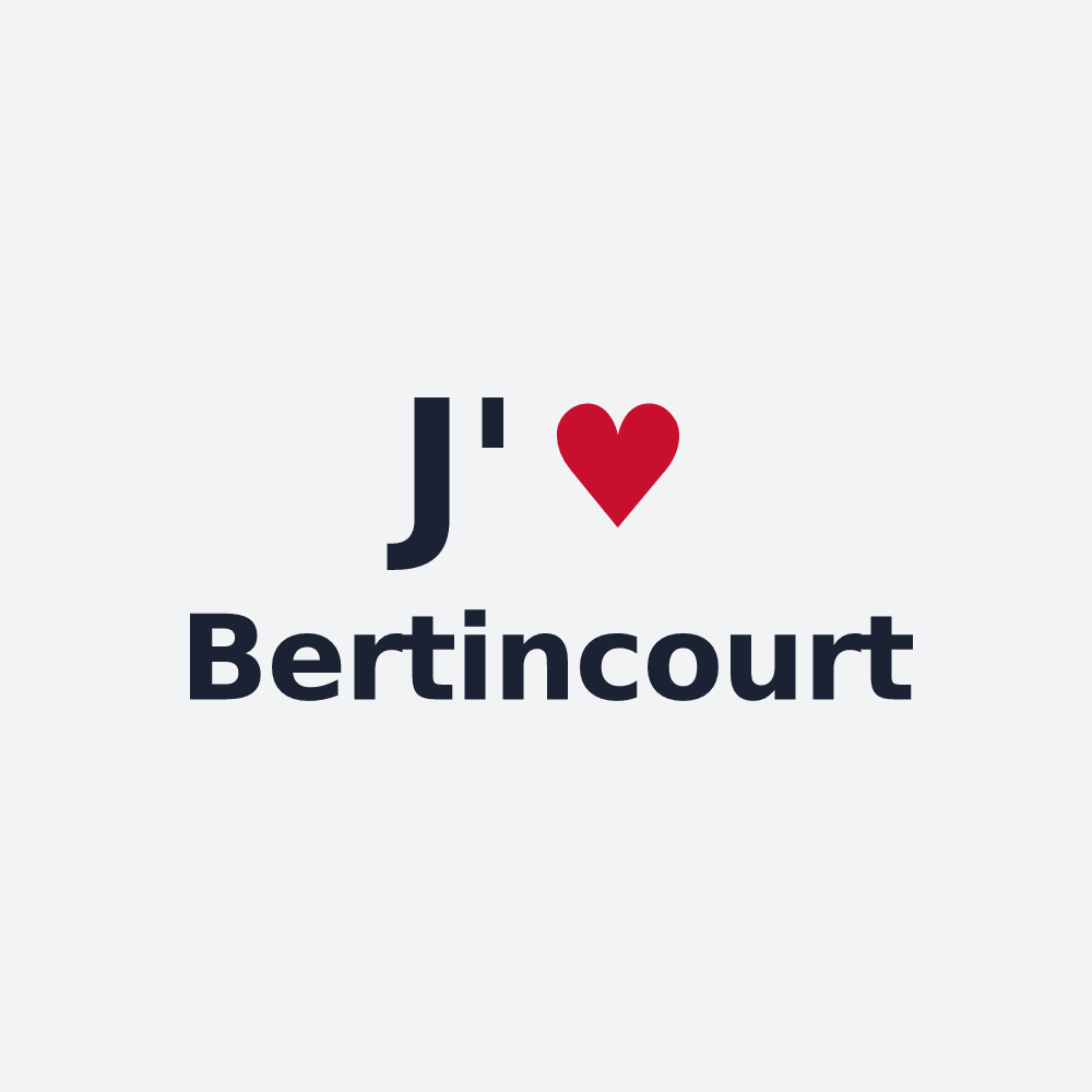 Poster personnalisé Bertincourt — design J'aime Bertincourt