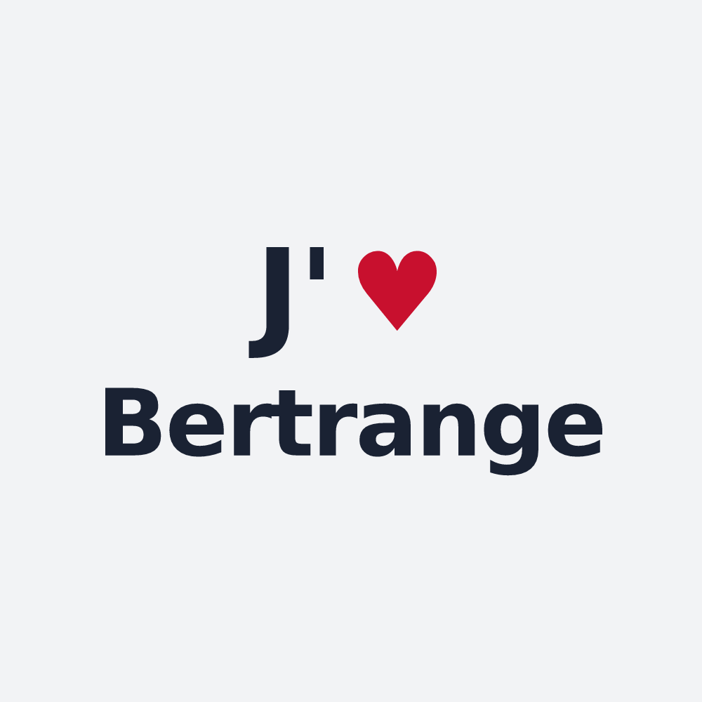 Poster personnalisé Bertrange — design J'aime Bertrange