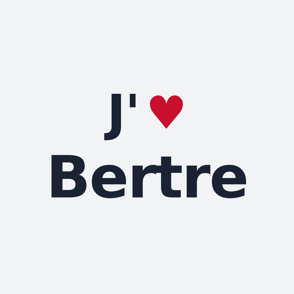 Poster personnalisé Bertre — design J'aime Bertre