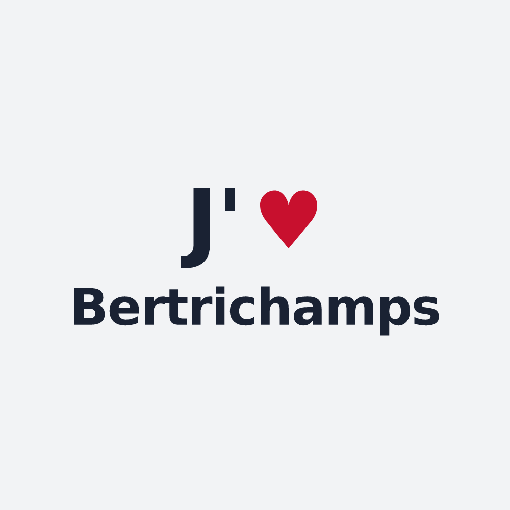 Poster personnalisé Bertrichamps — design J'aime Bertrichamps