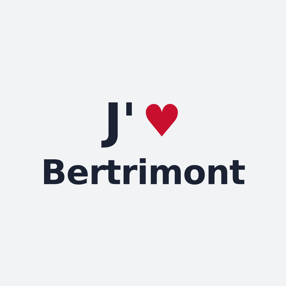 Poster personnalisé Bertrimont — design « J'aime Bertrimont » imprimé sur le poster