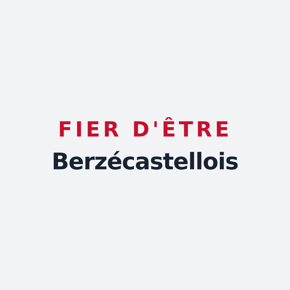 Poster « Fier d'être Berzécastellois » — design pour Berzé-le-Châtel