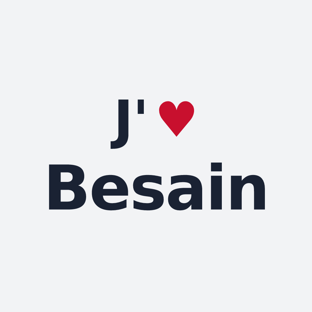 Poster personnalisé Besain — design J'aime Besain