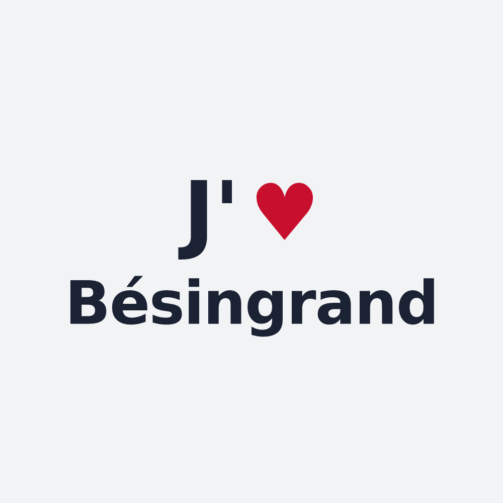 Poster personnalisé Bésingrand — design J'aime Bésingrand