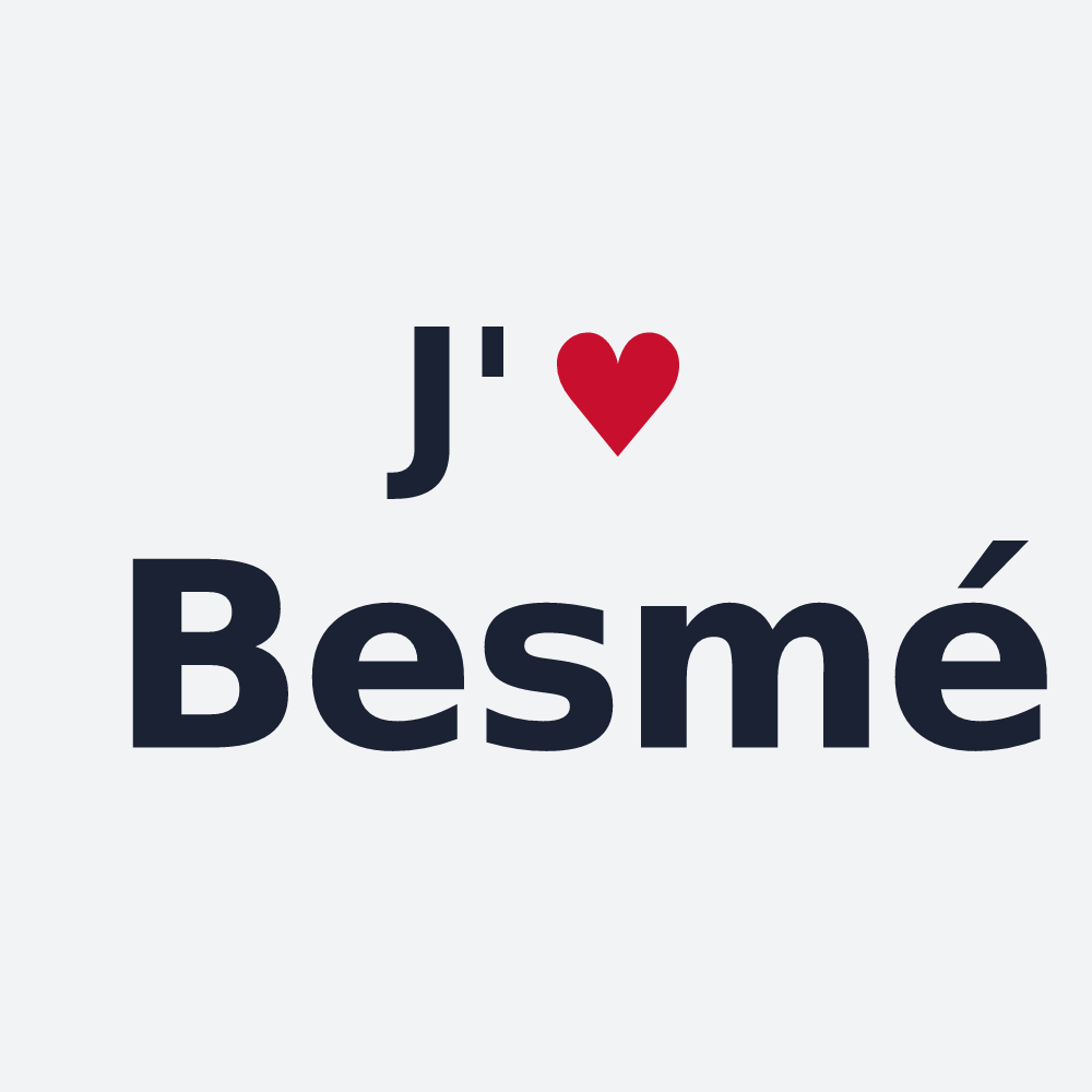 Poster personnalisé Besmé — design J'aime Besmé