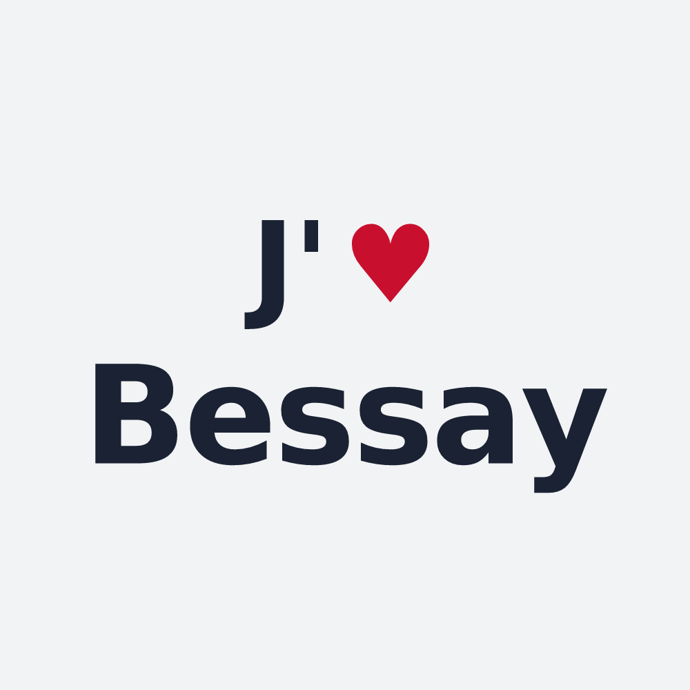 Poster personnalisé Bessay — design « J'aime Bessay » imprimé sur le poster