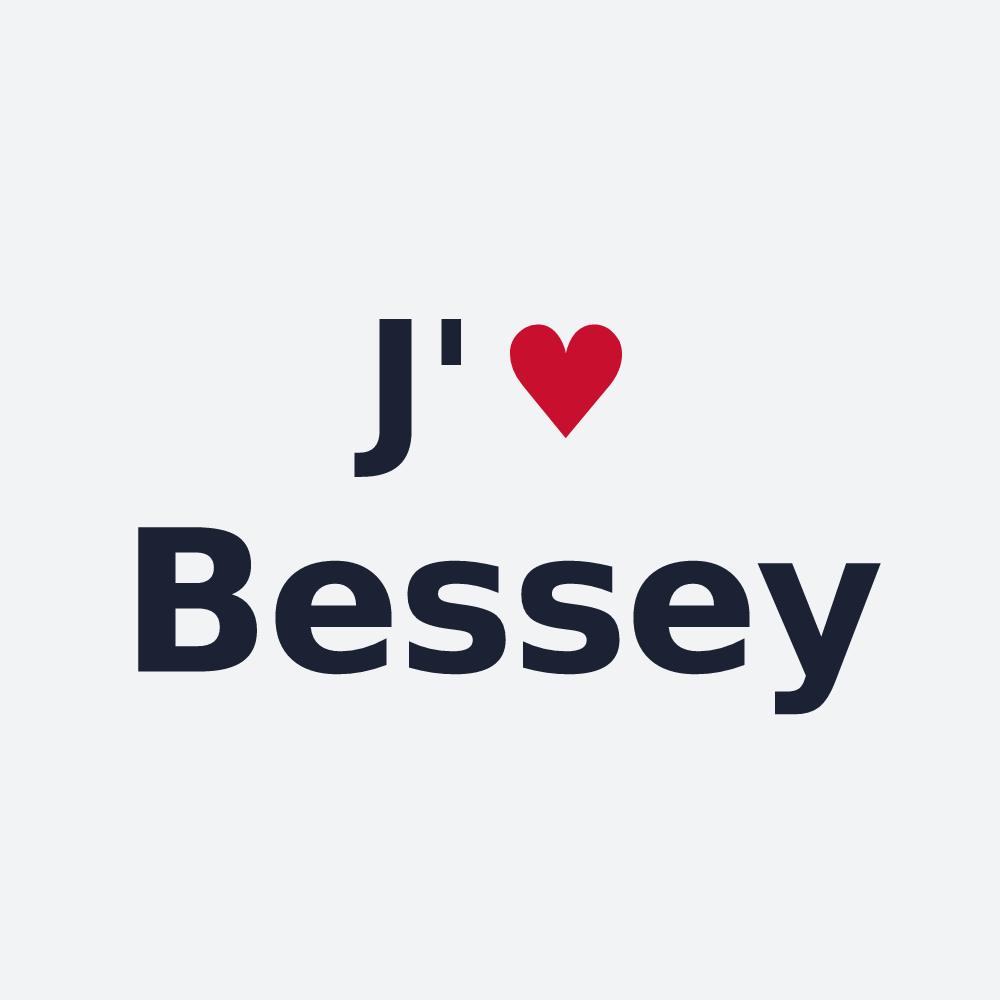 Poster personnalisé Bessey — design J'aime Bessey