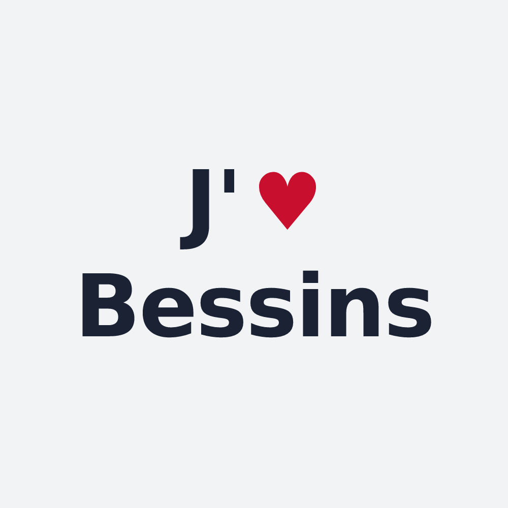 Poster personnalisé Bessins — design J'aime Bessins