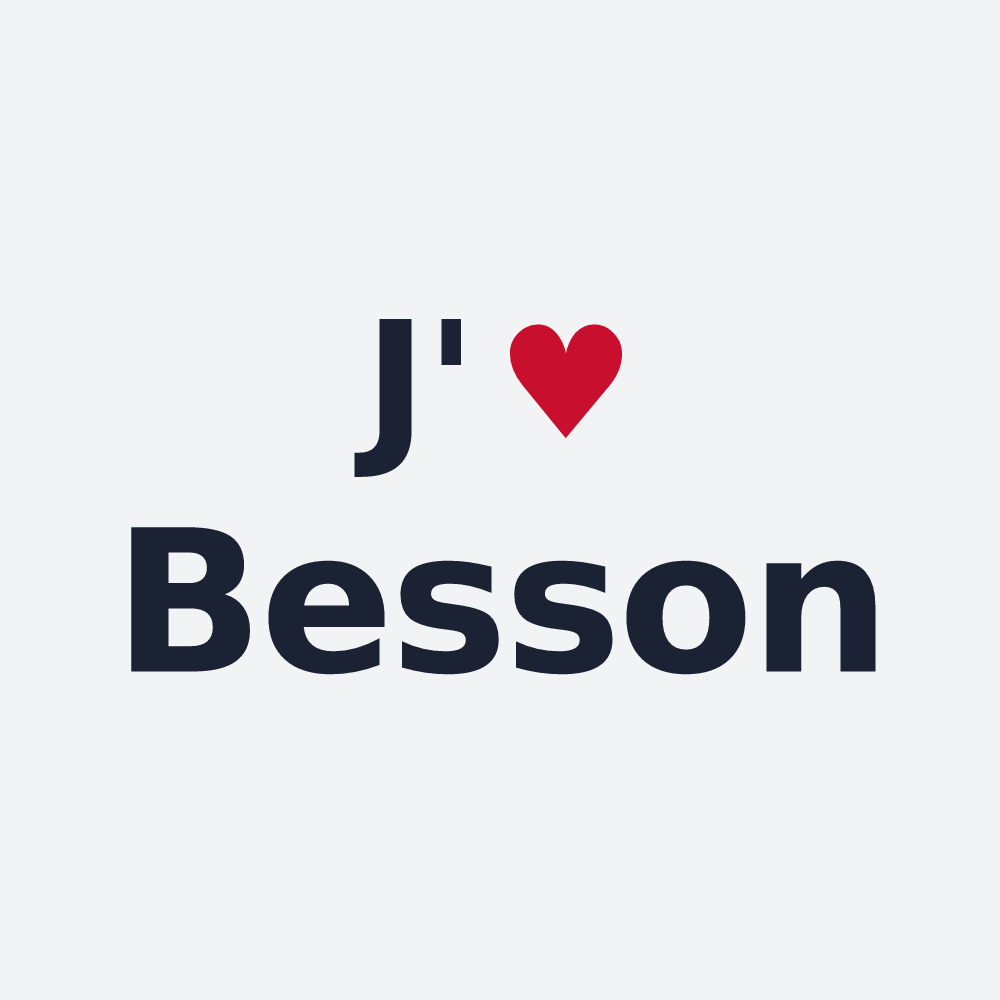 Poster personnalisé Besson — design J'aime Besson