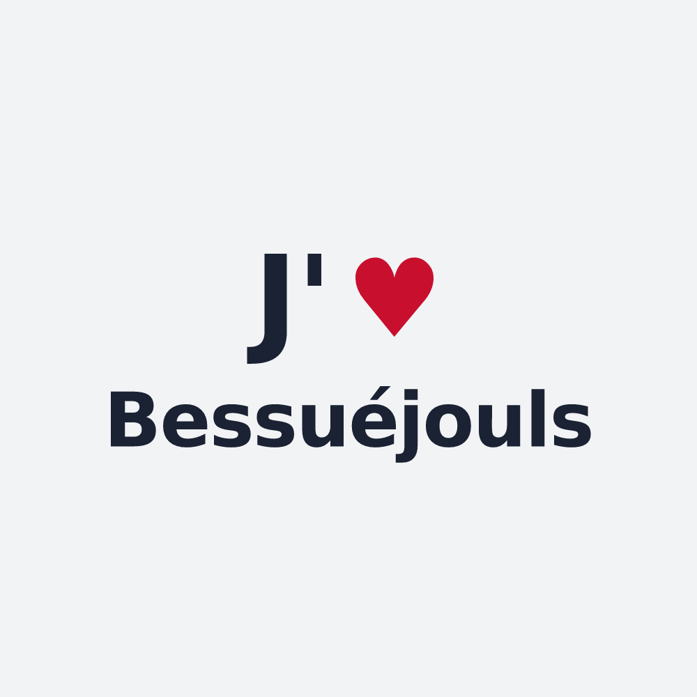 Poster personnalisé Bessuéjouls — design J'aime Bessuéjouls