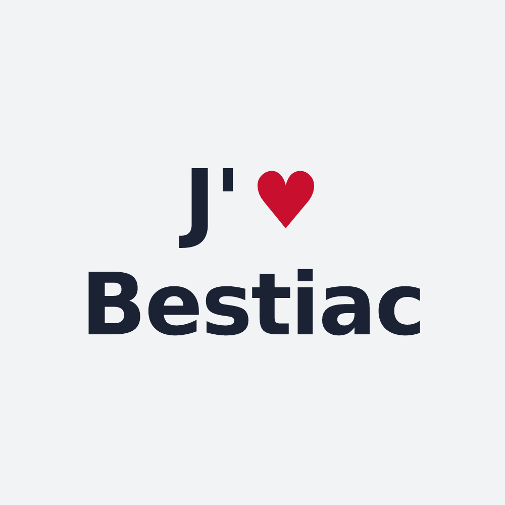 Poster personnalisé Bestiac — design J'aime Bestiac
