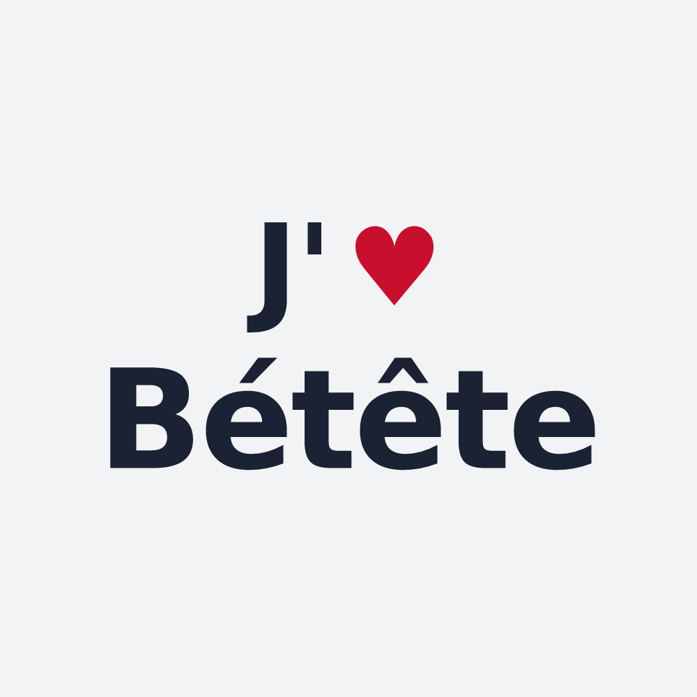 Poster personnalisé Bétête — design J'aime Bétête