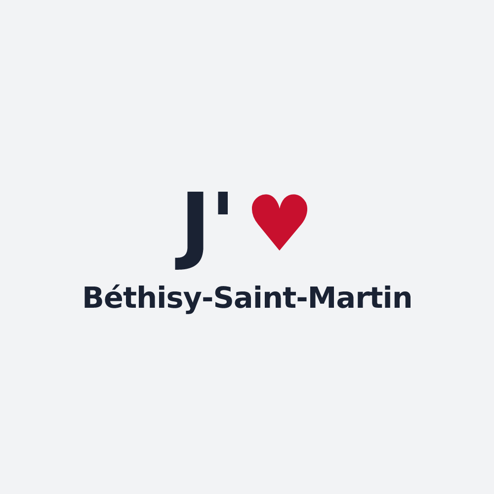 Poster personnalisé Béthisy-Saint-Martin — design J'aime Béthisy-Saint-Martin