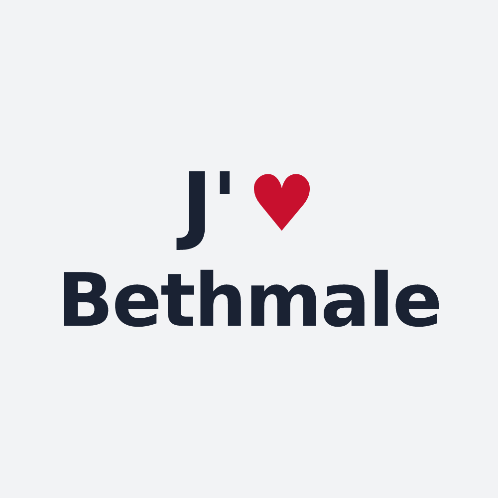 Poster personnalisé Bethmale — design J'aime Bethmale