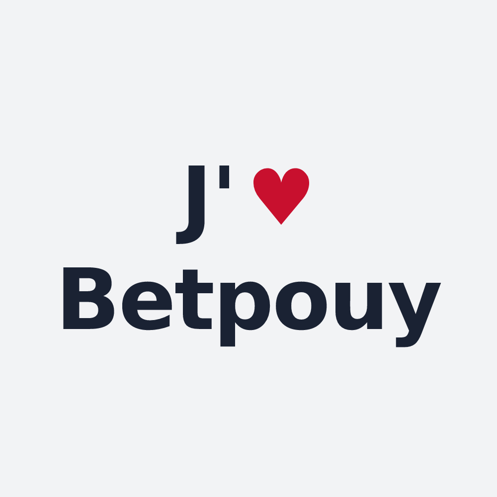 Poster personnalisé Betpouy — design J'aime Betpouy