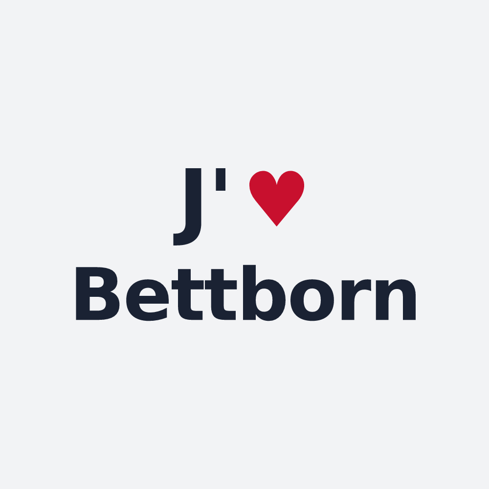 Poster personnalisé Bettborn — design « J'aime Bettborn » imprimé sur le poster