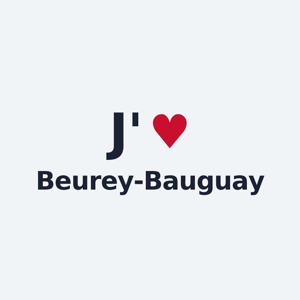 Poster personnalisé Beurey-Bauguay — design J'aime Beurey-Bauguay