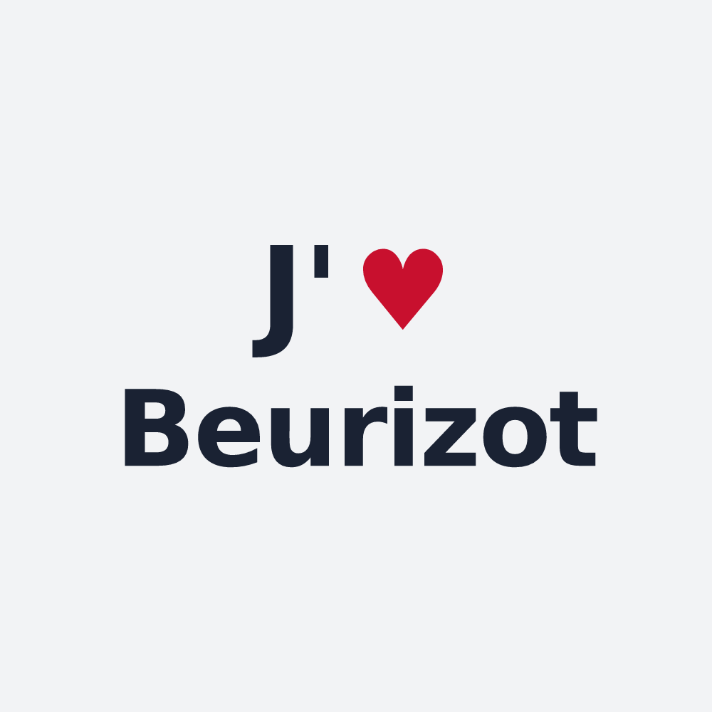 Poster personnalisé Beurizot — design J'aime Beurizot