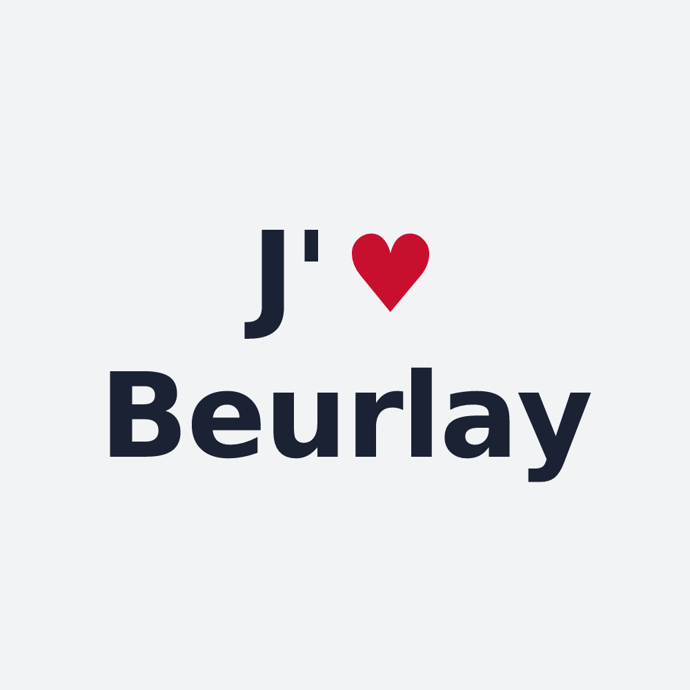 Poster personnalisé Beurlay — design « J'aime Beurlay » imprimé sur le poster