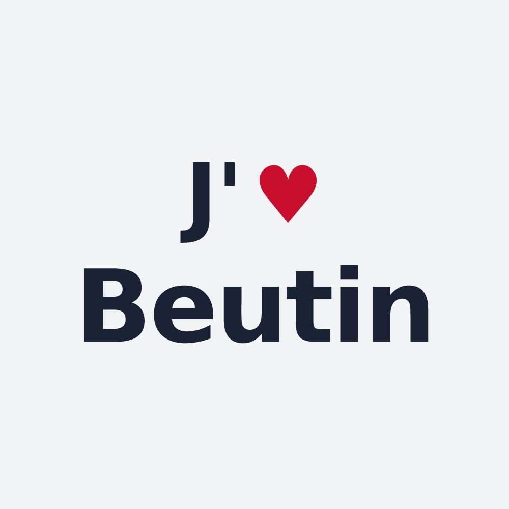 Poster personnalisé Beutin — design J'aime Beutin