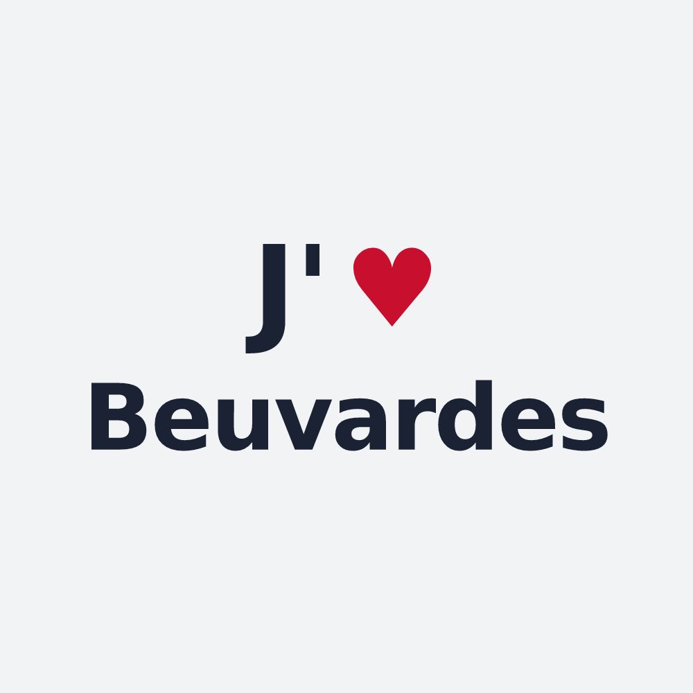 Poster personnalisé Beuvardes — design J'aime Beuvardes