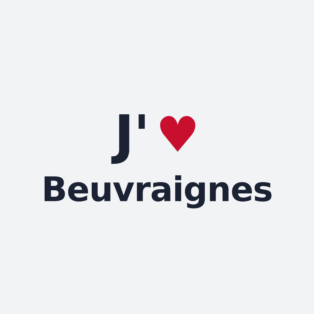 Poster personnalisé Beuvraignes — design J'aime Beuvraignes