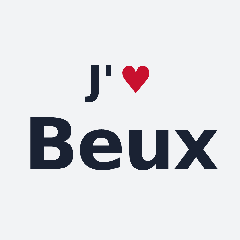 Poster personnalisé Beux — design J'aime Beux